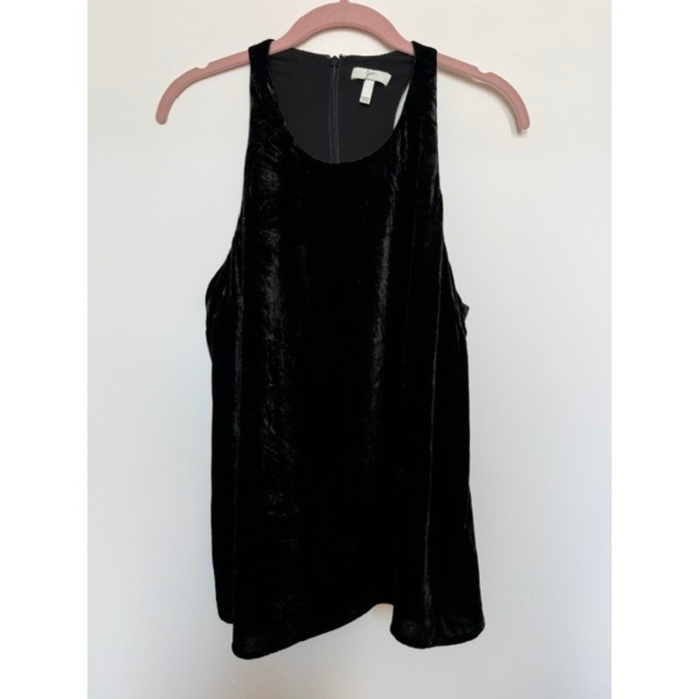 Joie Black Velvet Racerback Tank Top Blouse | Silk Blend | M/L | $198 Retail